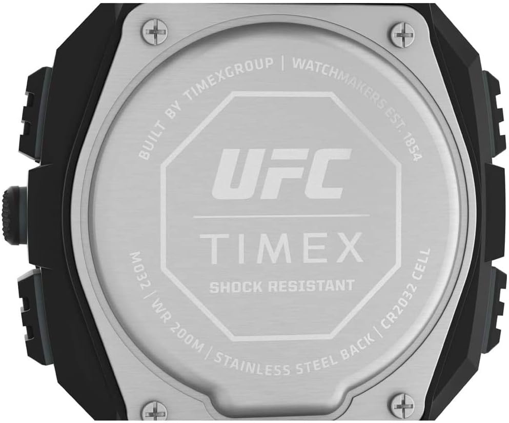 image:imageTimex UFC Mens Shock Oversize 50mm WatchBlackDigitalYellow