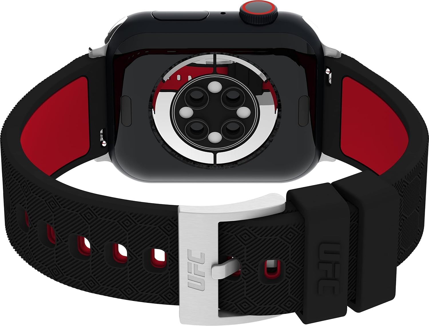 image:imageTimex UFC Smartwatch Band Compatible with Apple Watch 44mm 45mm 49mmBlackRed