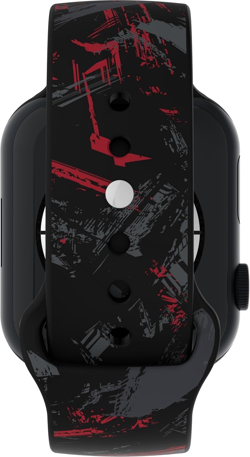 image:imageTimex UFC Smartwatch Band Compatible with Apple Watch 44mm 45mm 49mmBlackSilverRed Splatter