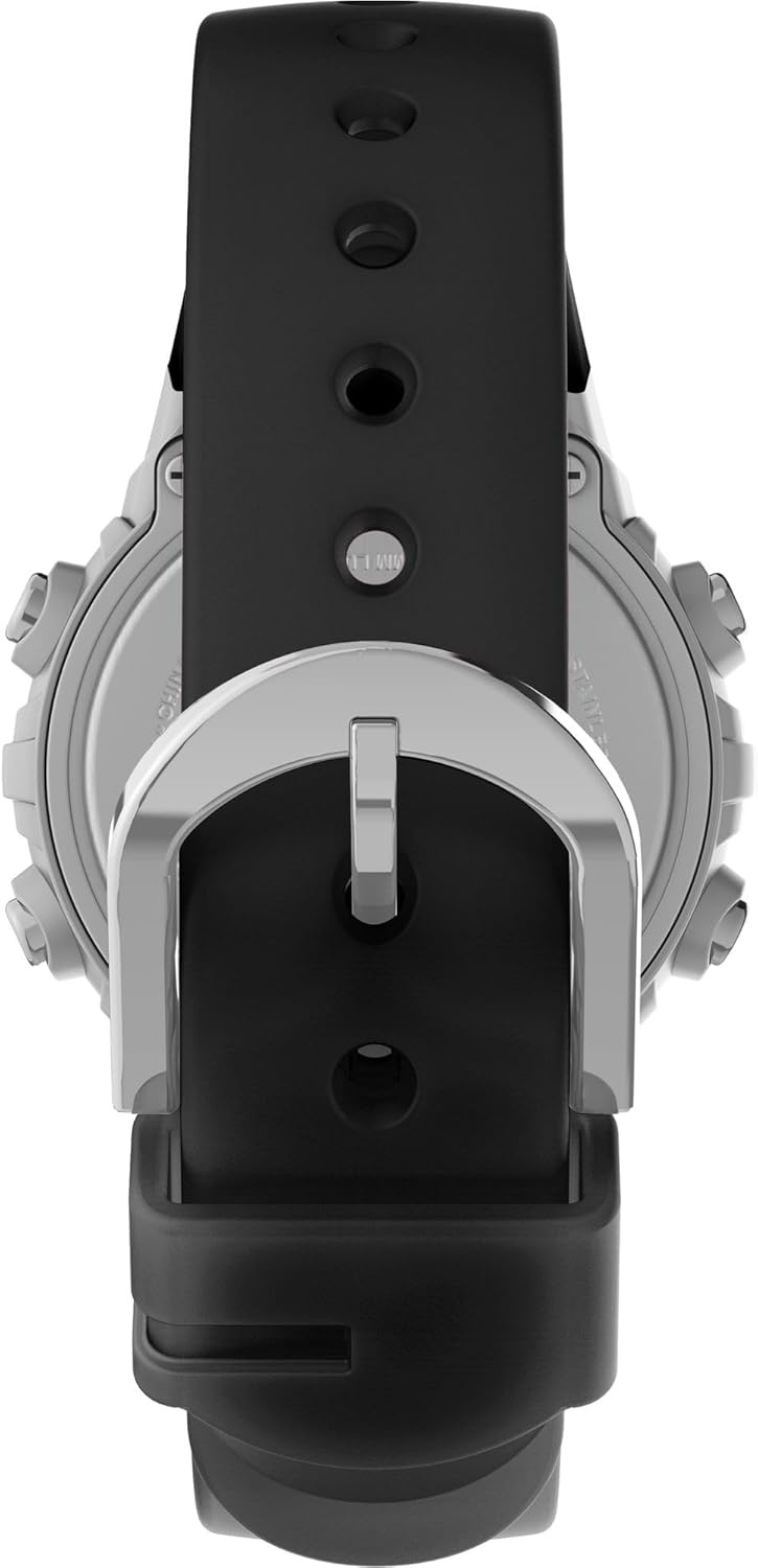 image:imageTimex Unisex Digital 33mm WatchBlackSilverToneDigital