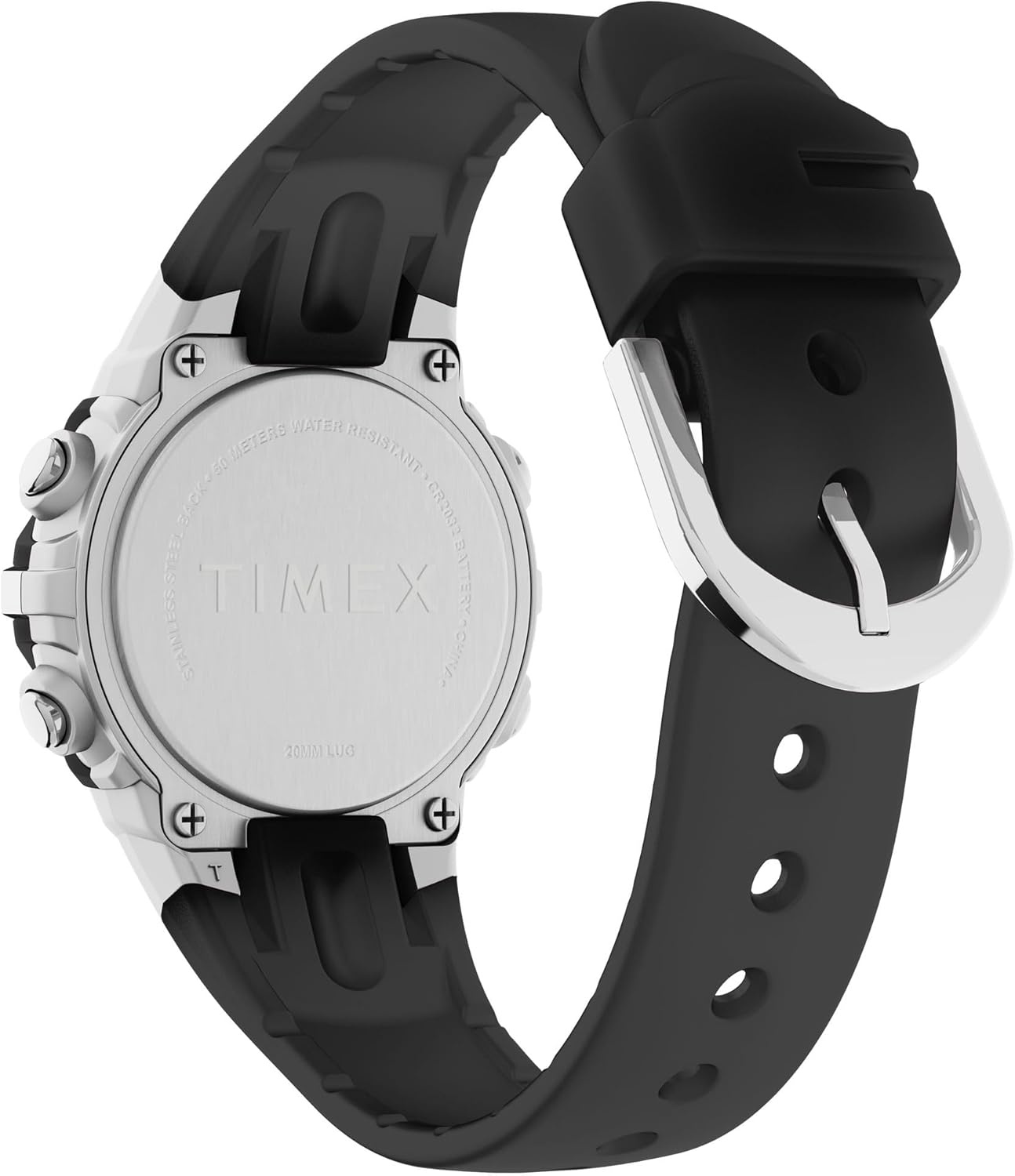 image:imageTimex Unisex Digital 33mm WatchBlackSilverToneDigital