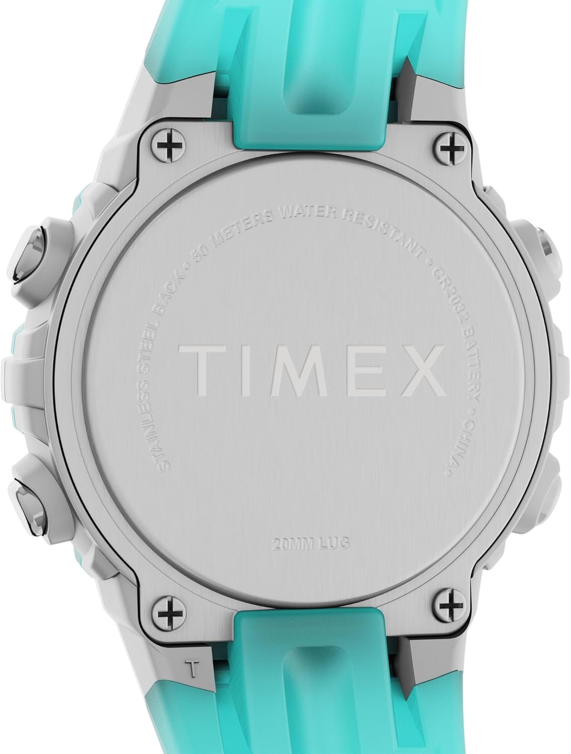image:imageTimex Unisex Digital 33mm WatchBlueSilverToneDigital