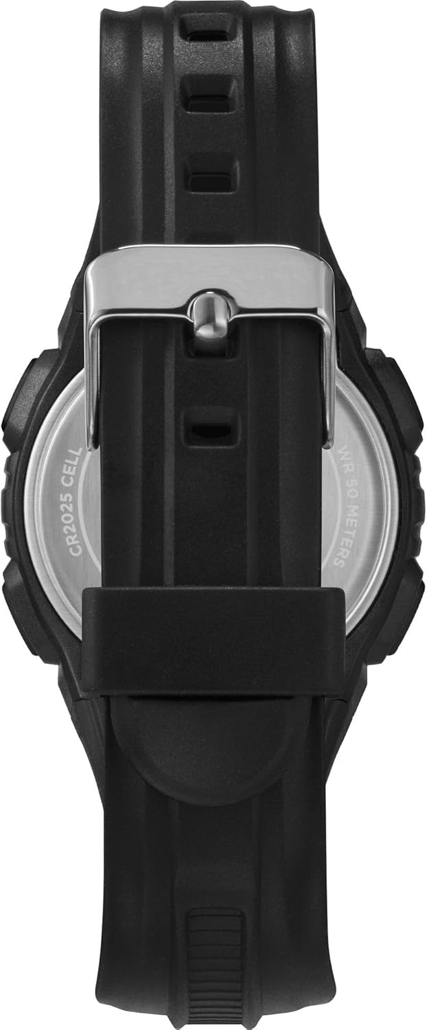 image:imageTimex Unisex Digital 43mm WatchBlackBlackDigitalOrange
