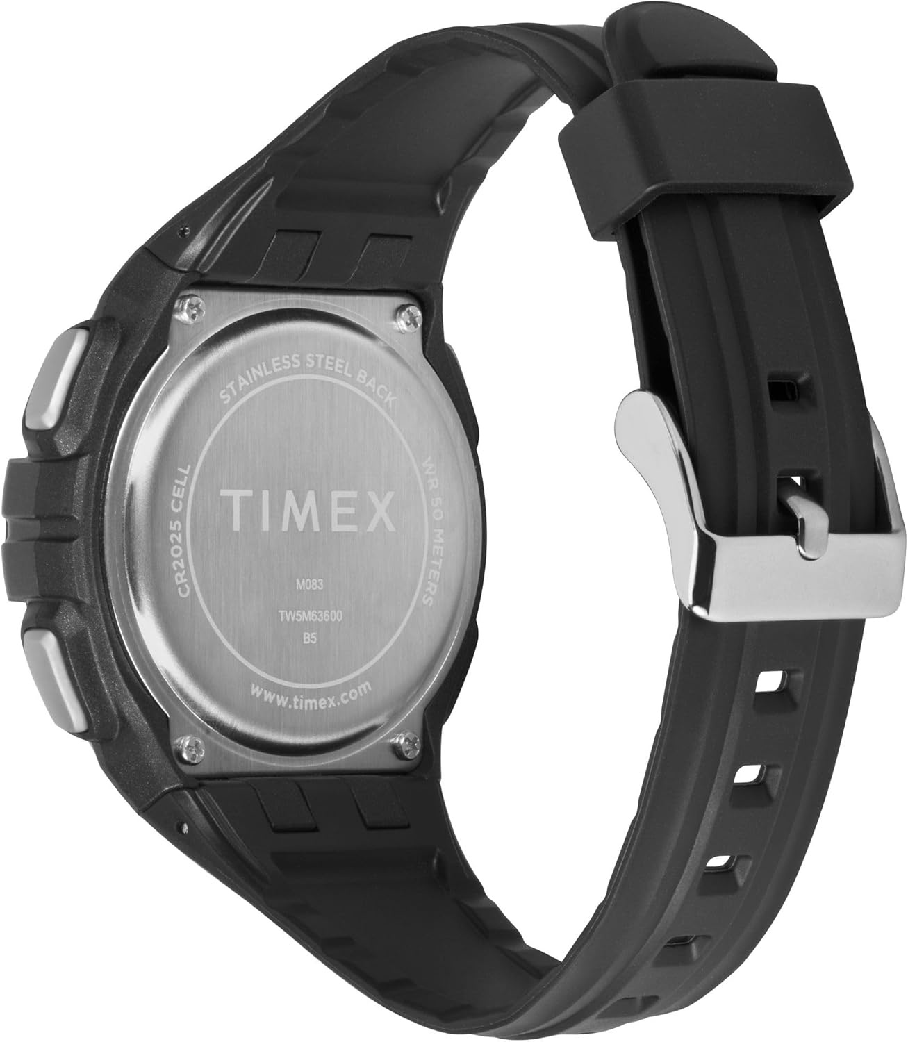 image:imageTimex Unisex Digital 43mm WatchBlackBlackDigitalSilver Top Ring