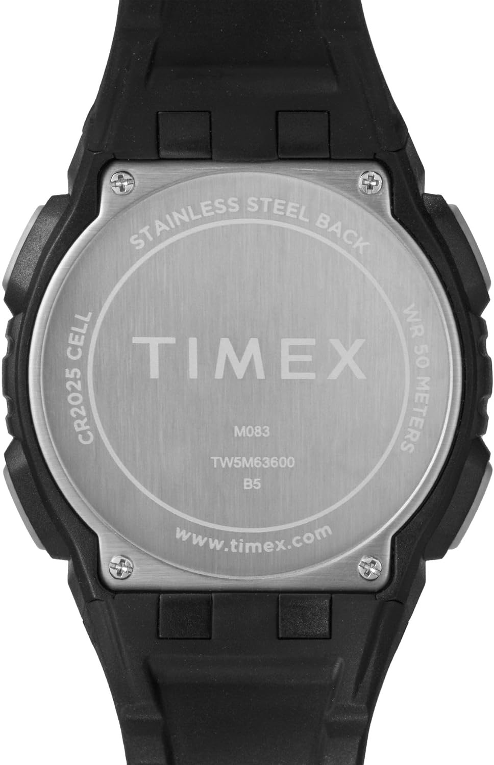 image:imageTimex Unisex Digital 43mm WatchBlackBlackDigitalSilver Top Ring