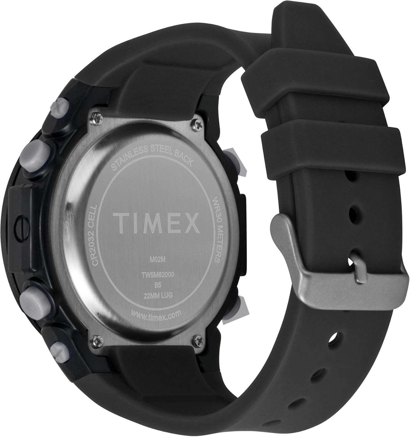 image:imageTimex Unisex Digital 50mm WatchBlackBlack Black Digital
