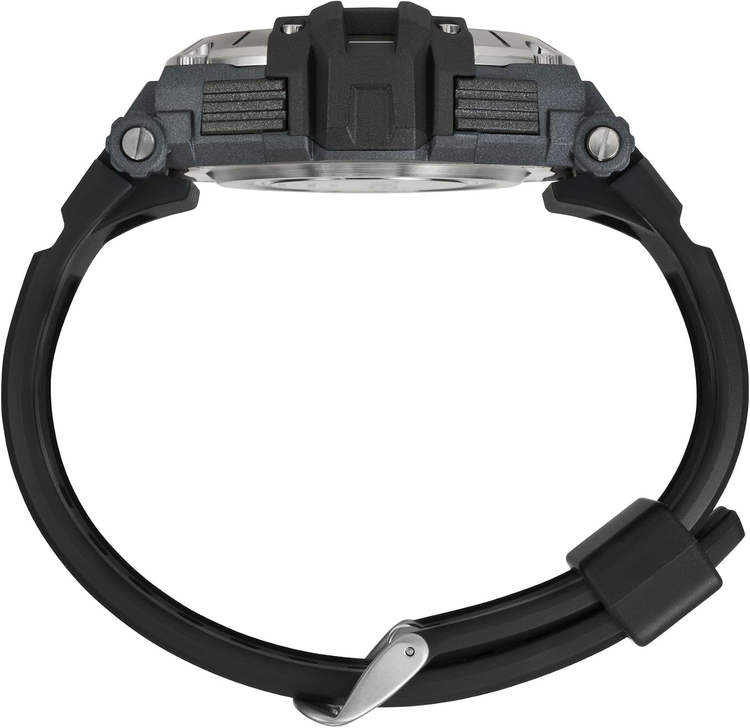 image:imageTimex Unisex Digital 52mm WatchBlackBlackDigitalSilver Top Ring