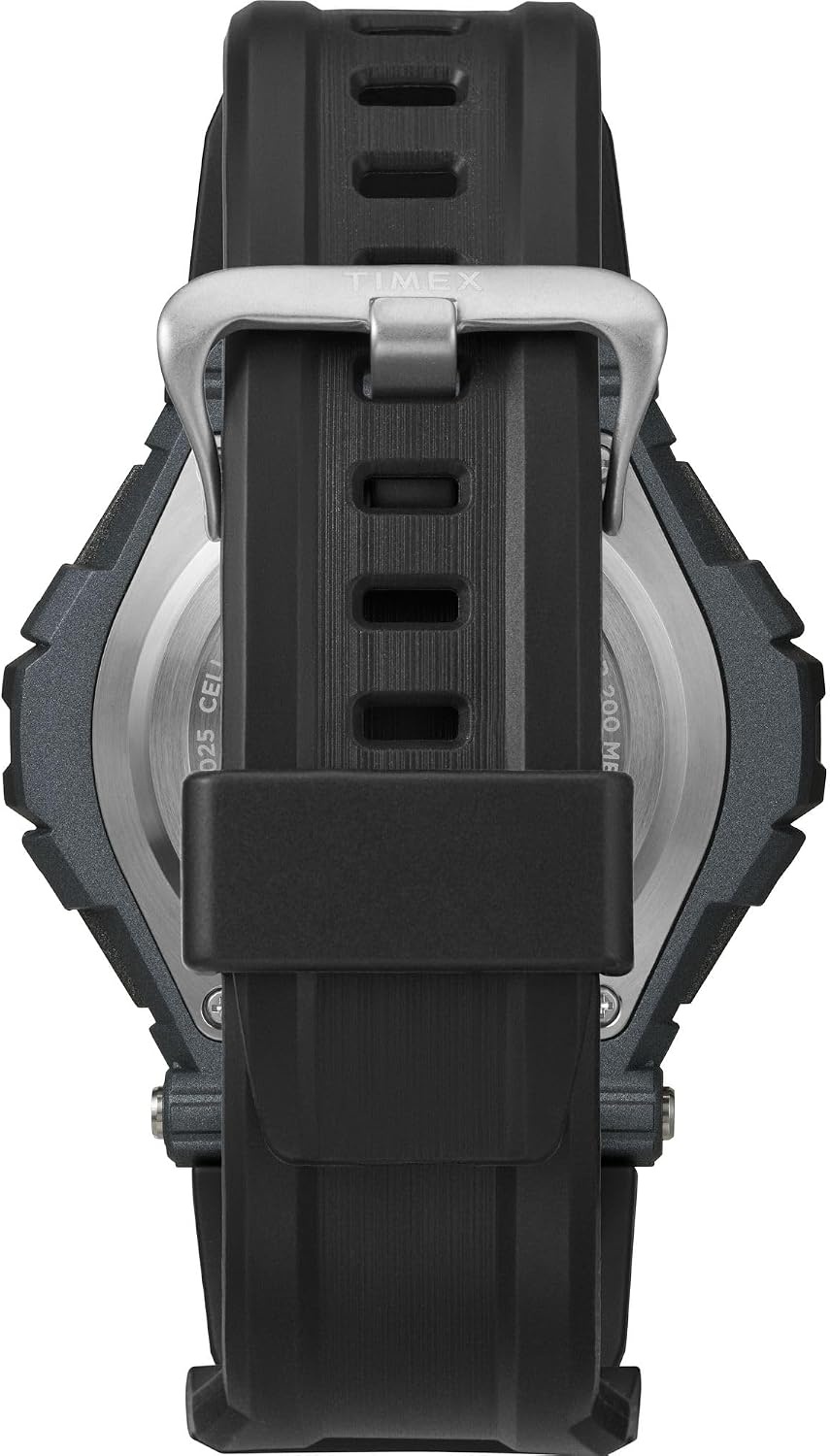 image:imageTimex Unisex Digital 52mm WatchBlackBlackDigitalSilver Top Ring