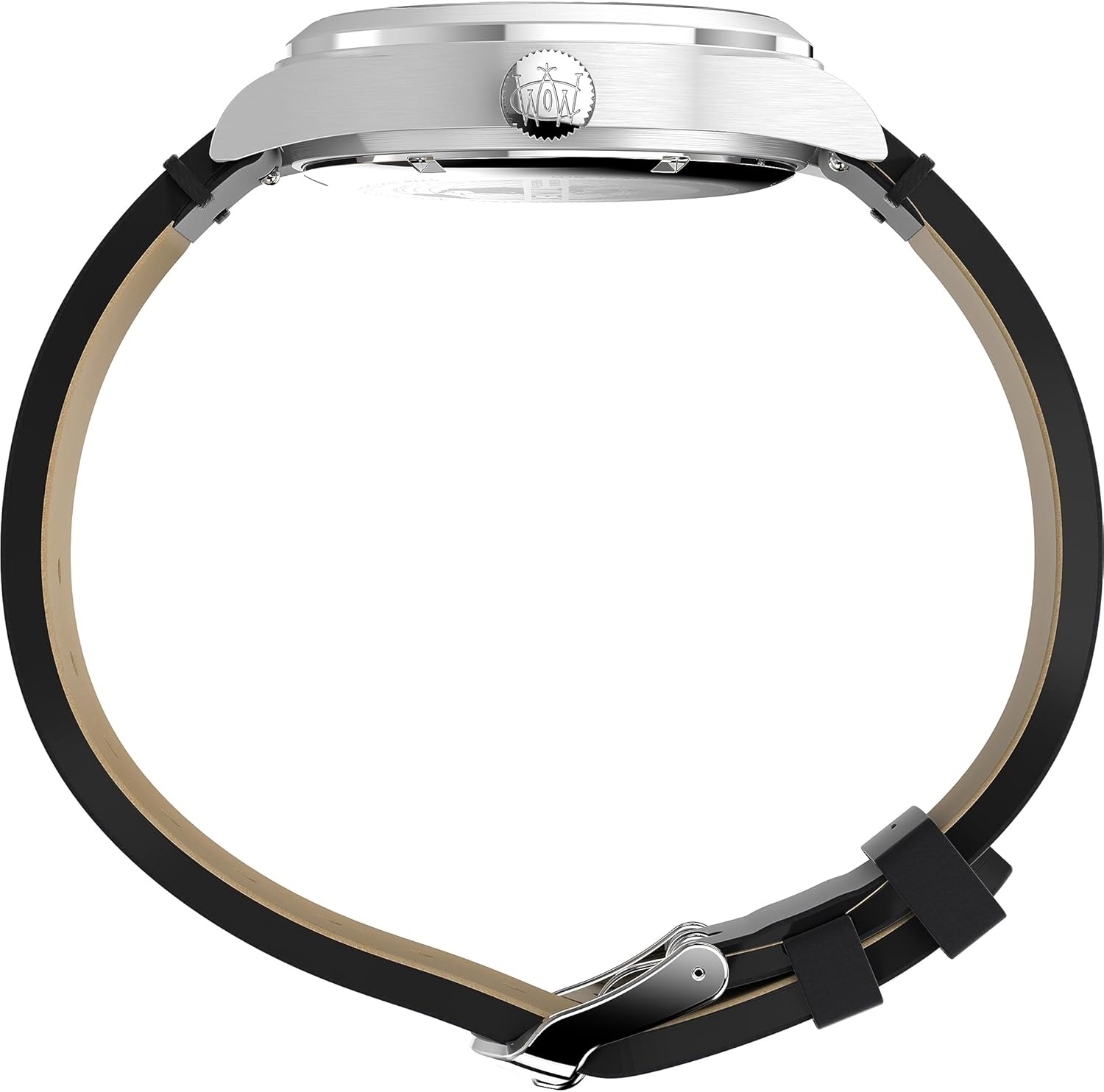 image:imageTimex Waterbury 39mm Mens Analog Watch Durable Stainless Steel Case Day and Date Window Durable Design 100M Water ResistanceBlackStainless SteelBlack