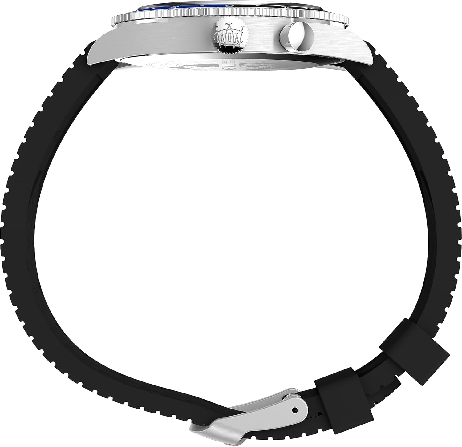image:imageTimex Waterbury 39mm Mens Analog Watch Durable Stainless Steel Case Day and Date Window Durable Design 100M Water ResistanceBlackStainless SteelBlackBlue