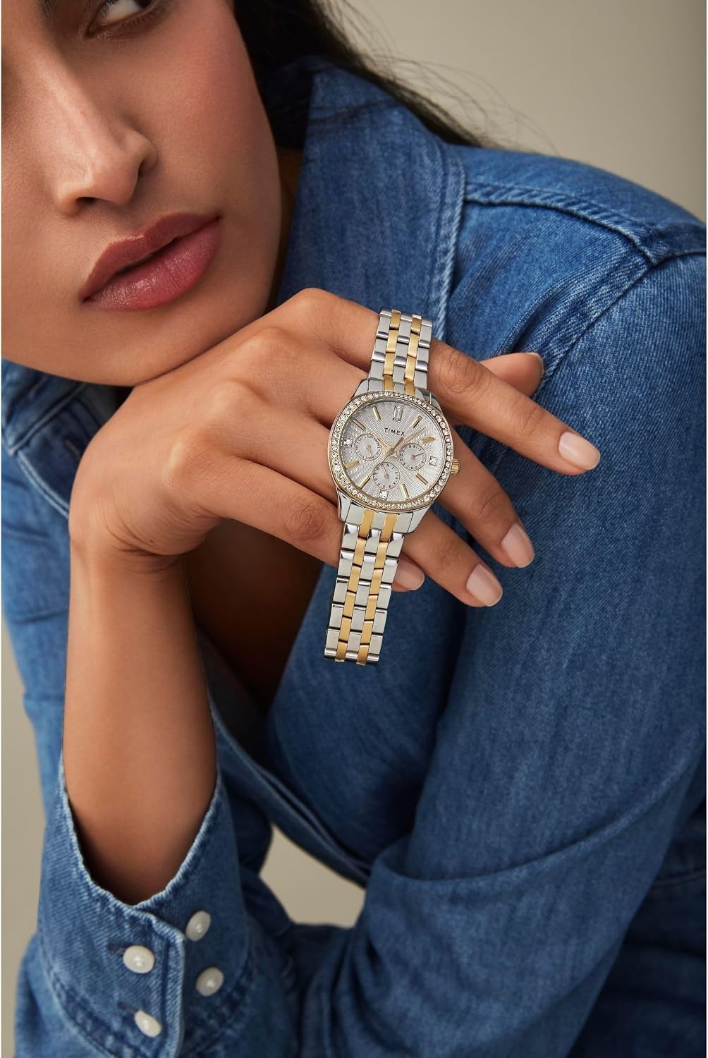 image:imageTimex Womens Ariana 36mm WatchTwoToneSilverToneTwoTone