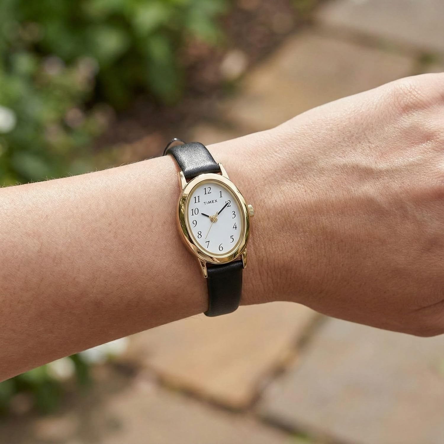 image:imageTimex Womens Cavatina Watch TPearl Dial GoldTone CaseBlackGoldTone