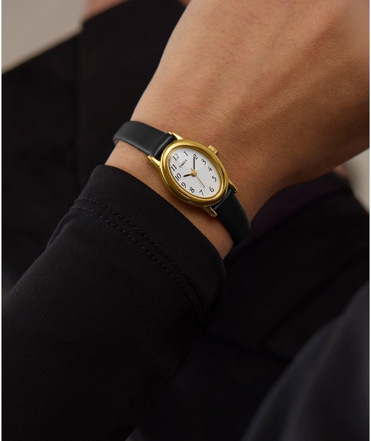 image:imageTimex Womens Cavatina Watch TPearl Dial GoldTone CaseBlackGoldTone