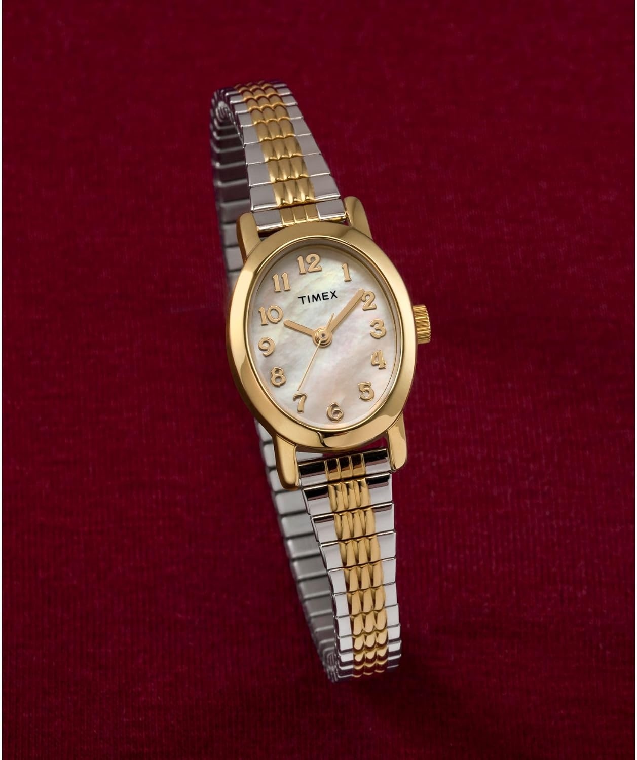image:imageTimex Womens Cavatina Watch TPearl Dial GoldTone CaseTwoToneGoldToneMother of Pearl