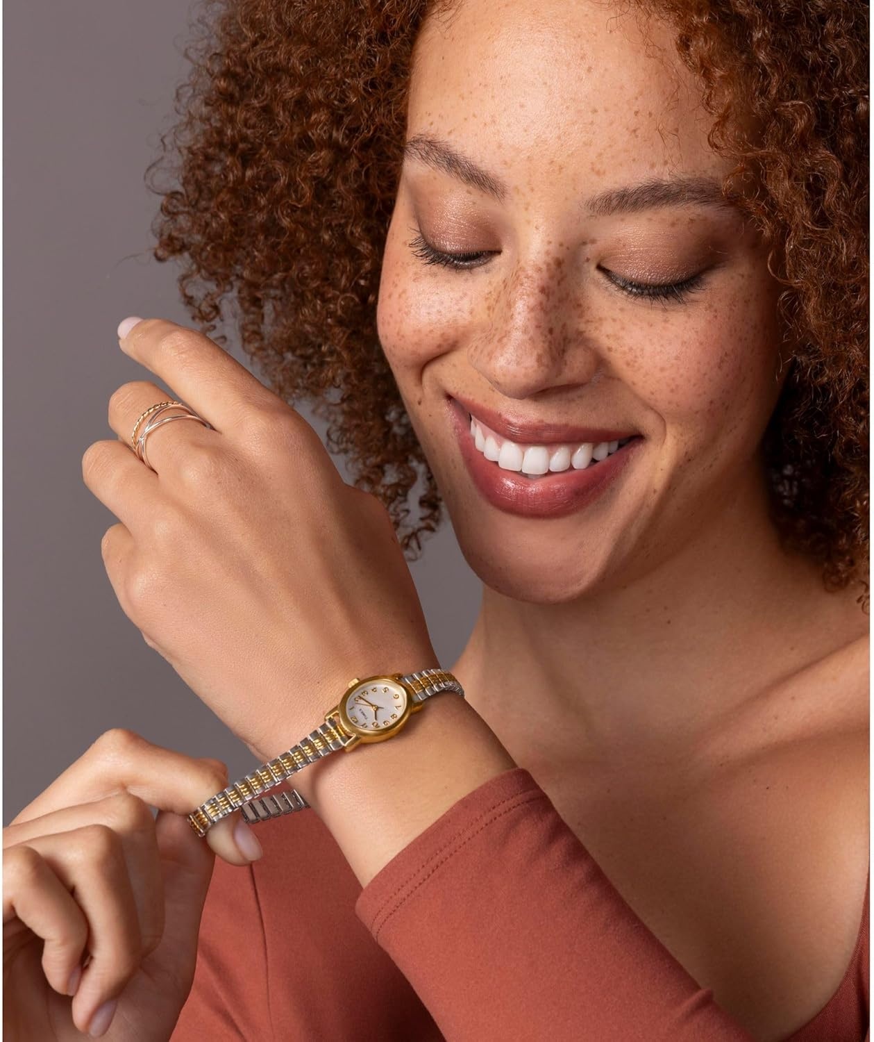 image:imageTimex Womens Cavatina Watch TPearl Dial GoldTone CaseTwoToneGoldToneMother of Pearl
