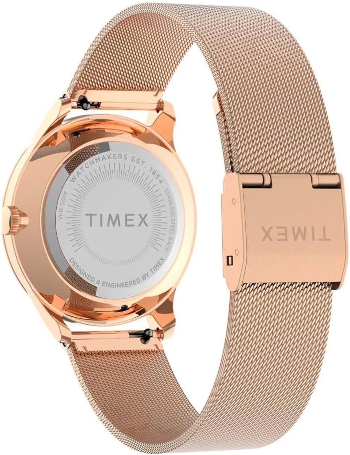 image:imageTimex Womens Celestial Opulence 32mm Watch with Rose GoldTone Stainless Steel Mesh Bracelet