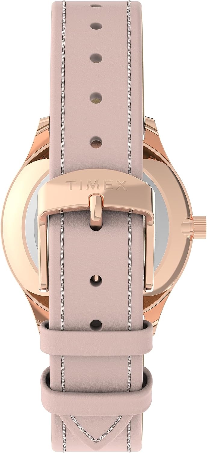 image:imageTimex Womens Dress 32mm Watch White Dial Rose GoldTone CasePinkWhiteRose GoldTone