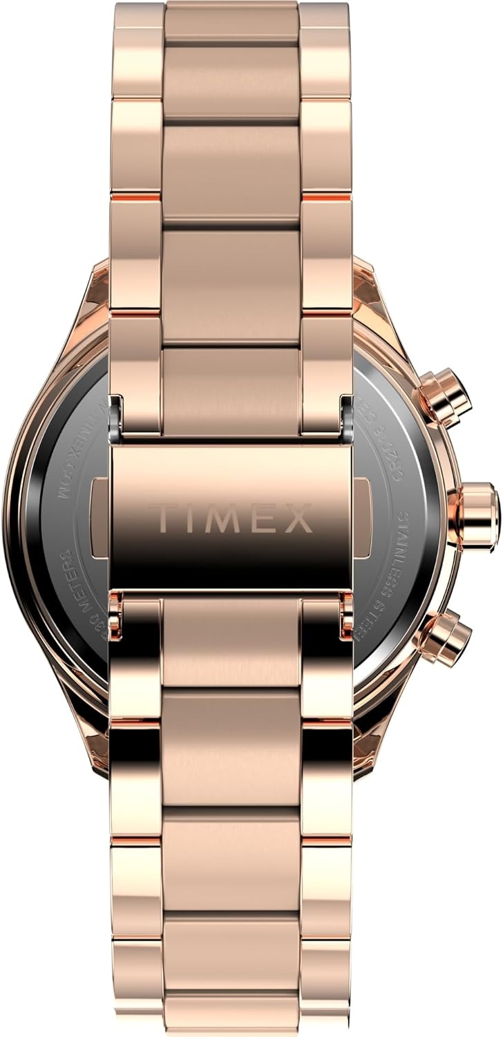 image:imageTimex Womens Dress 38mm WatchRose GoldToneBlackRose GoldTone