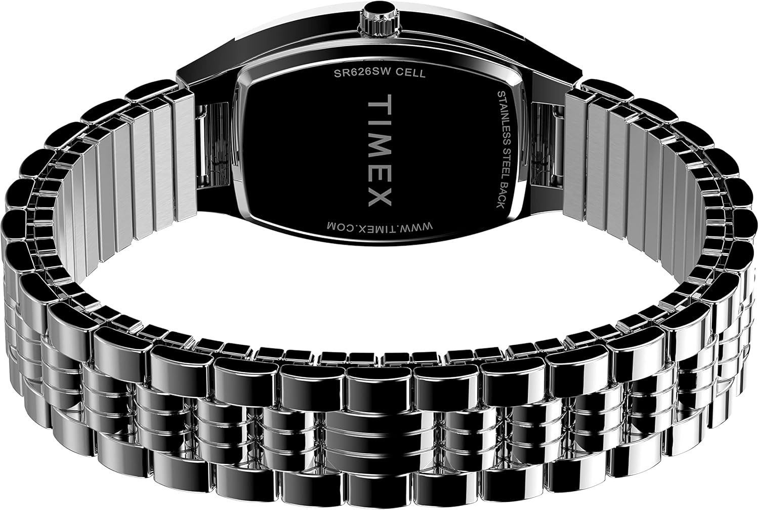 image:imageTimex Womens Dress Tonneau 21mm WatchSilverToneBlack