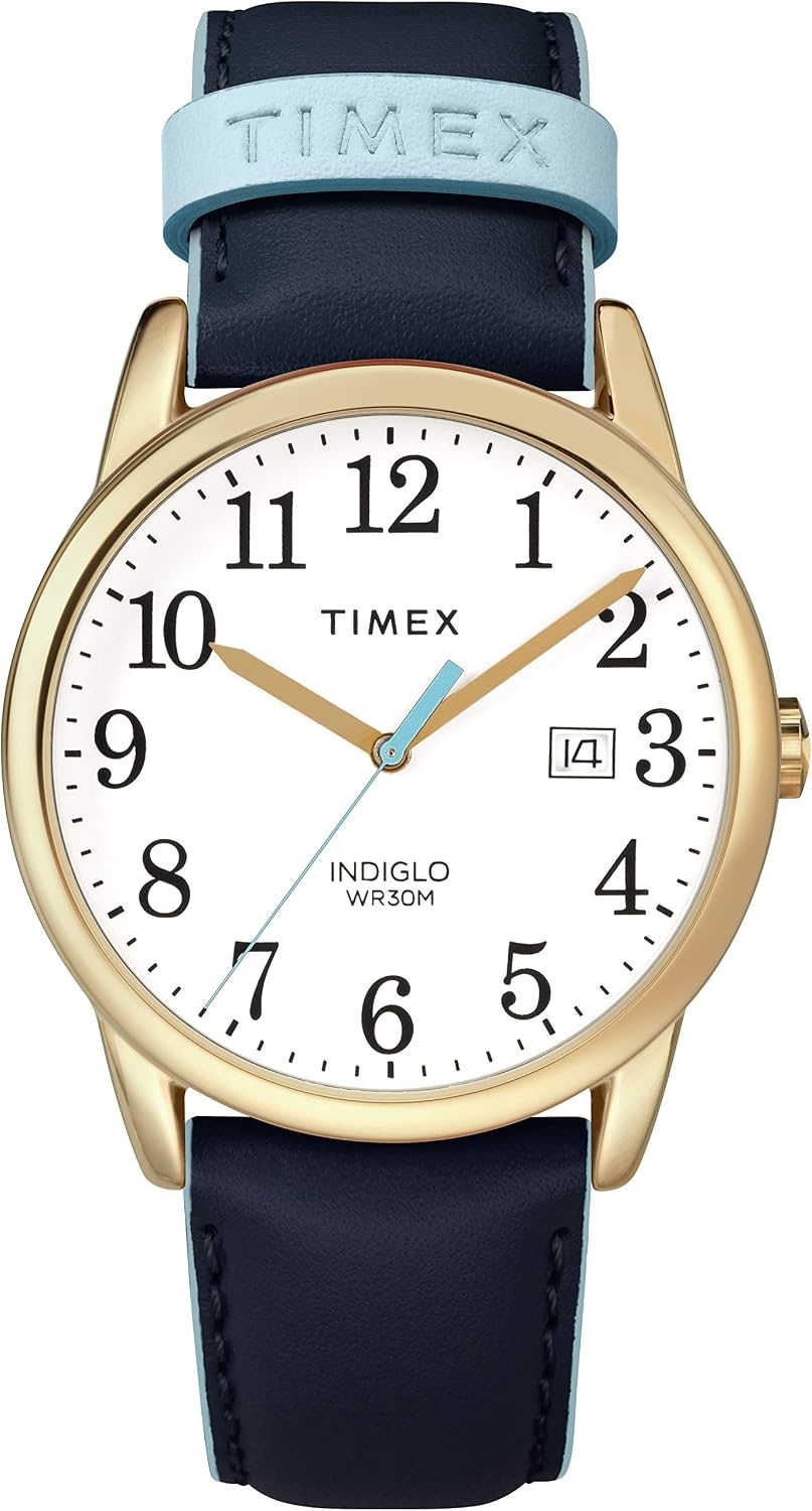 image:imageTimex Womens Easy Reader Date Leather Strap 38mm Watch