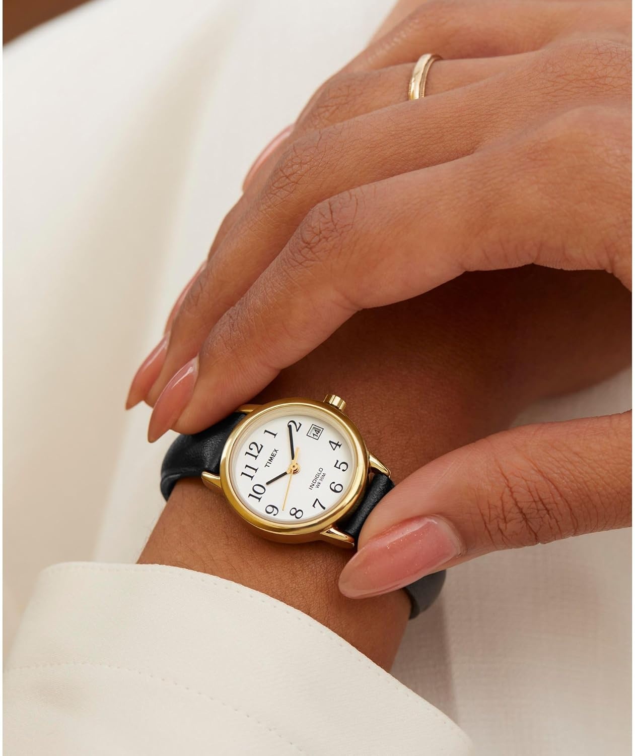 image:imageTimex Womens Easy Reader WatchBlackGoldToneWhite25mm