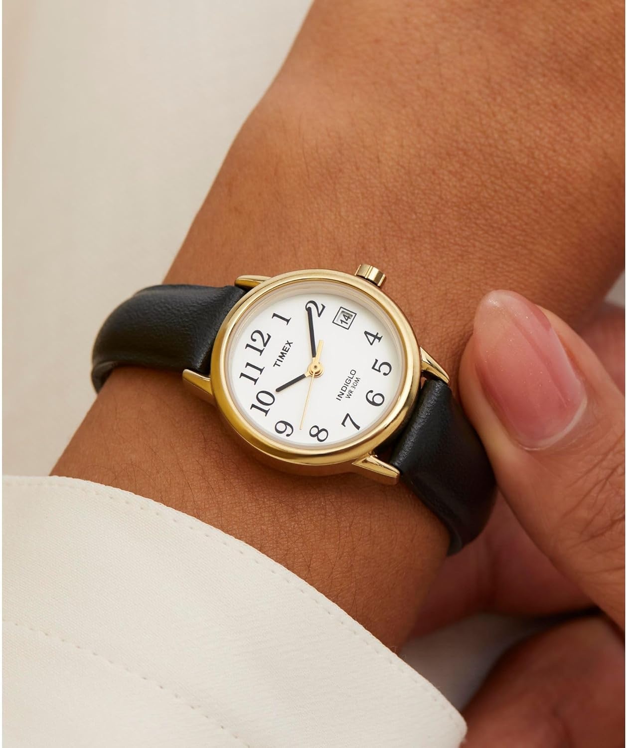 image:imageTimex Womens Easy Reader WatchBlackGoldToneWhite25mm