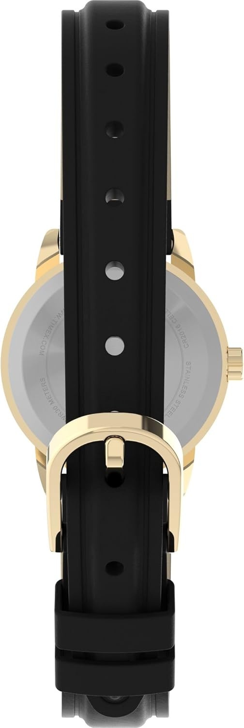 image:imageTimex Womens Easy Reader WatchBlackGoldToneWhiteA25mm