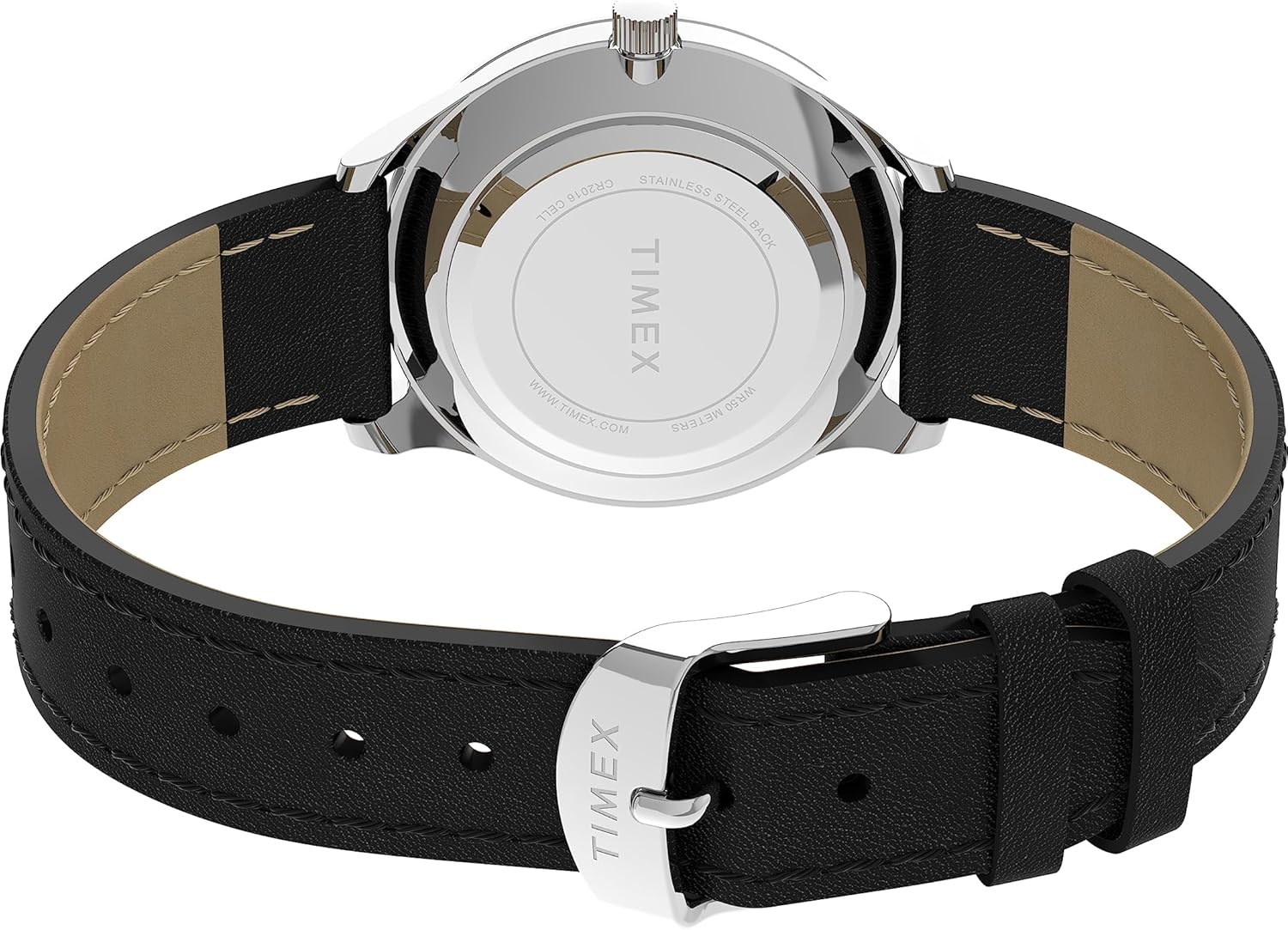 image:imageTimex Womens Easy Reader WatchBlackSilverToneMother of Pearl32mm