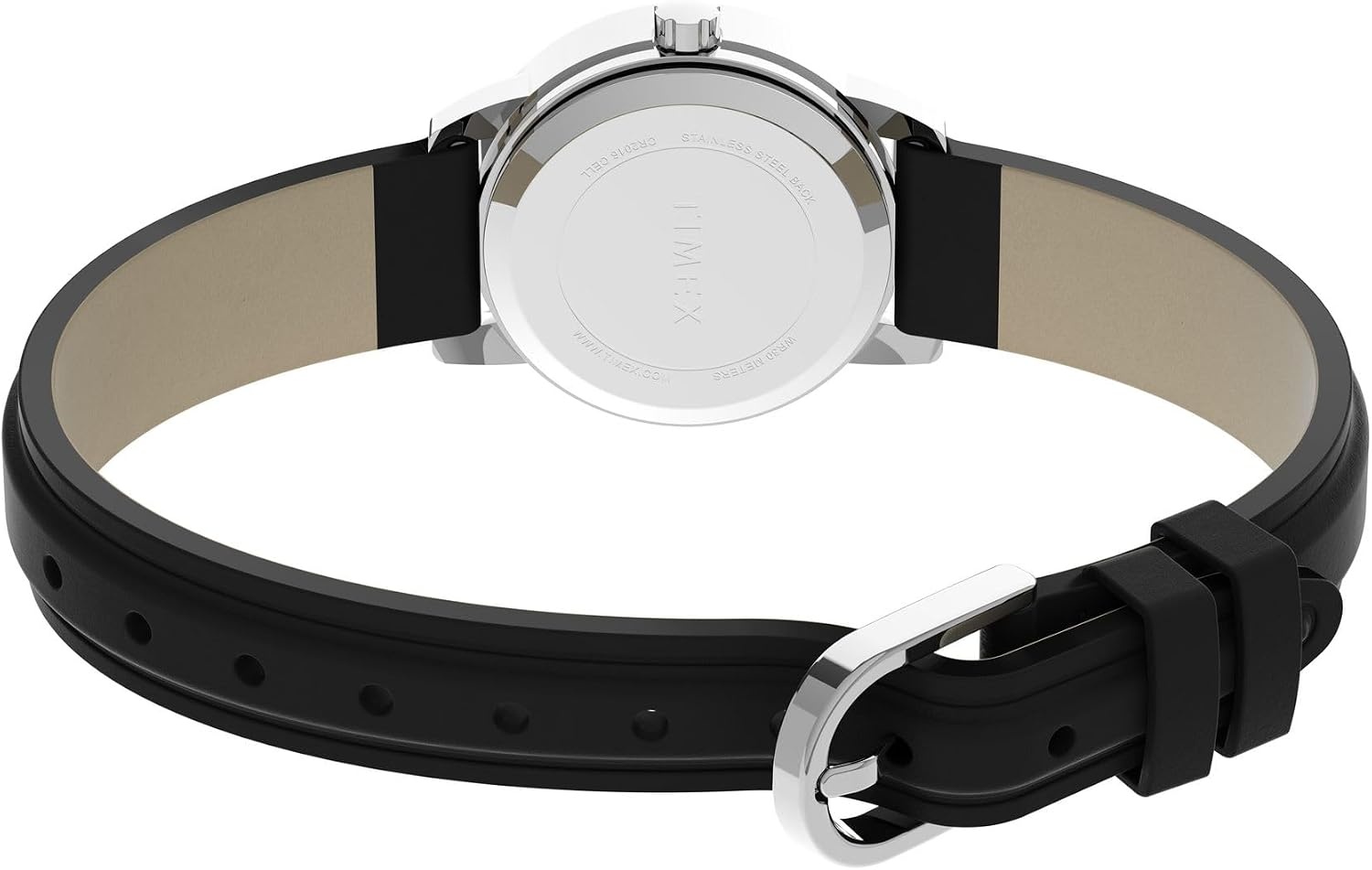 image:imageTimex Womens Easy Reader WatchBlackSilverToneWhite25mm