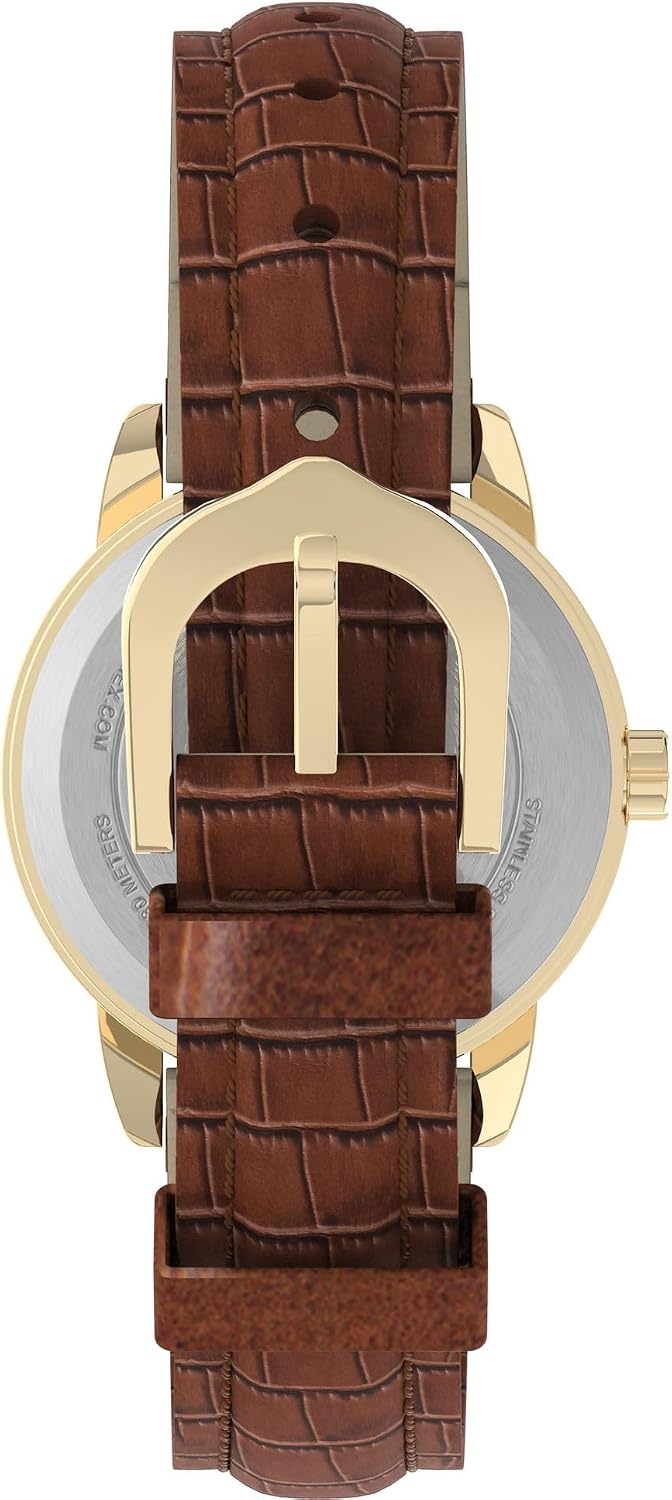 image:imageTimex Womens Easy Reader WatchBrownGoldToneWhiteC25mm