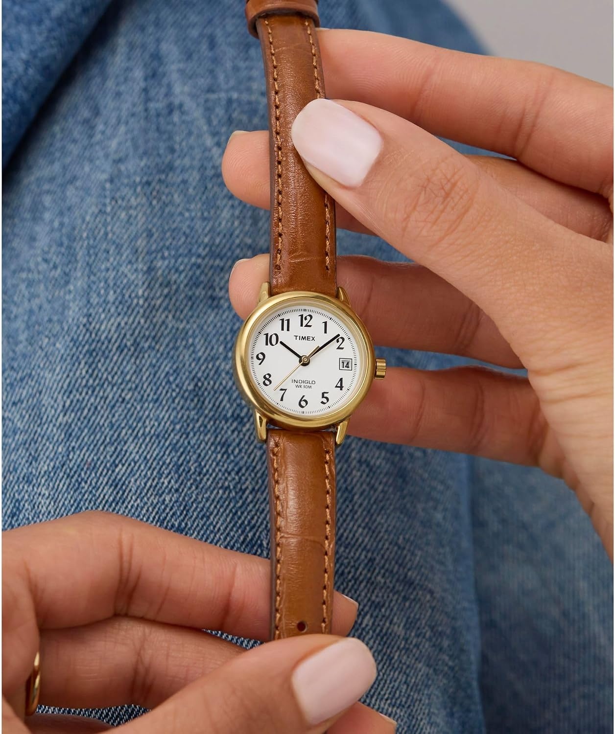 image:imageTimex Womens Easy Reader WatchBrownGoldToneWhiteC25mm