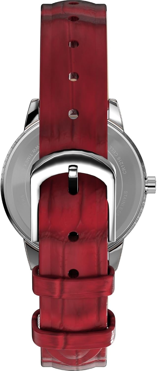image:imageTimex Womens Easy Reader WatchRedSilverToneWhite30mm