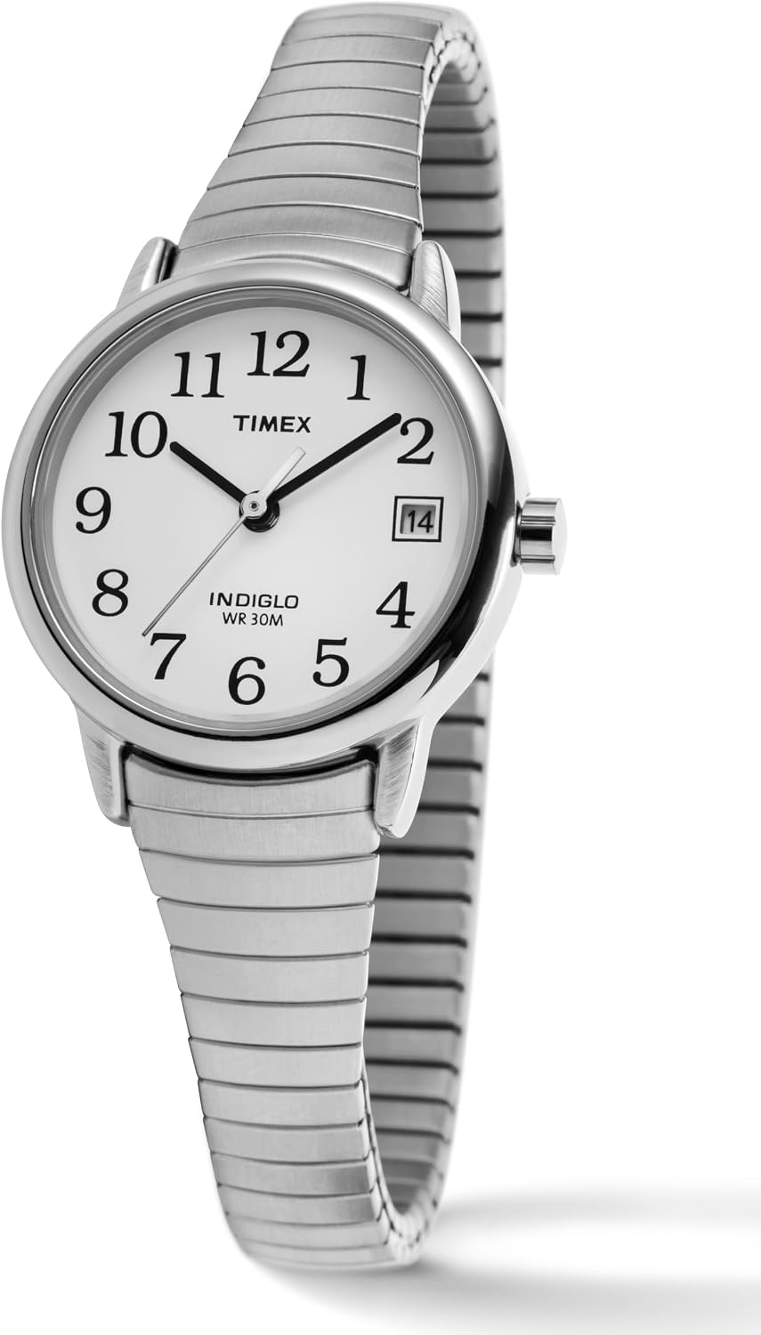 image:imageTimex Womens Easy Reader WatchStainless SteelSilverToneWhite25mm