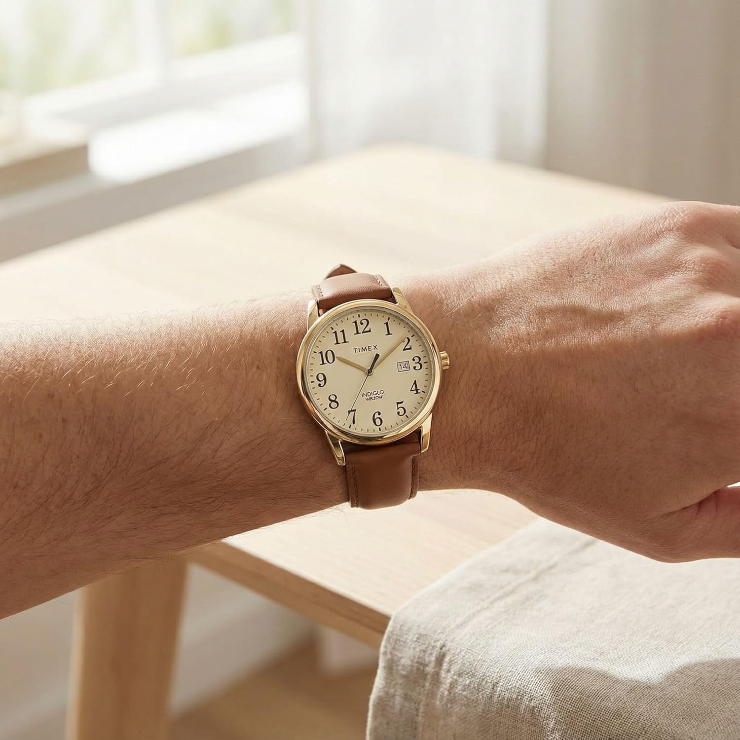 image:imageTimex Womens Easy Reader WatchTanGoldToneCream38mm