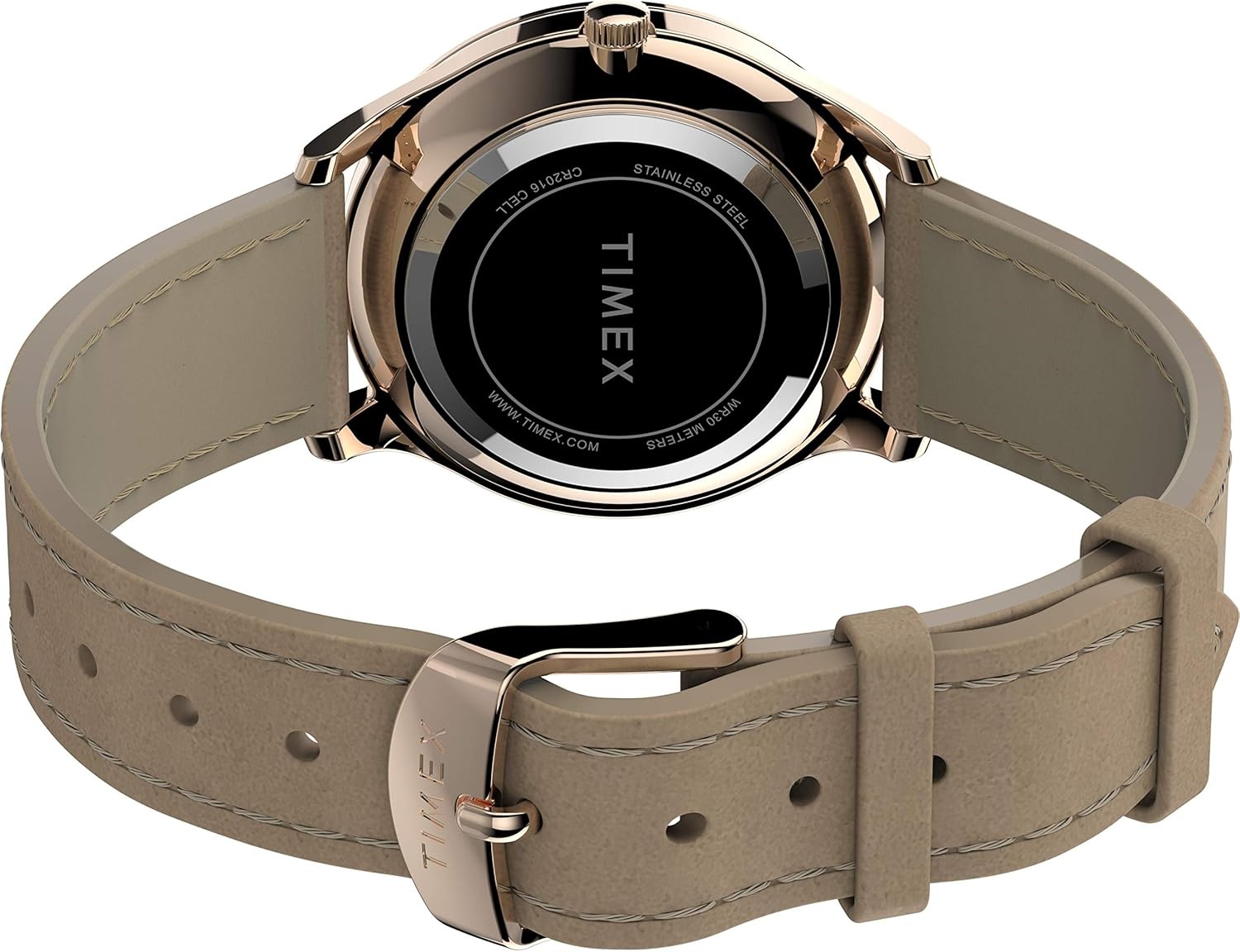 image:imageTimex Womens Easy Reader WatchTanRose GoldToneWhite32mm