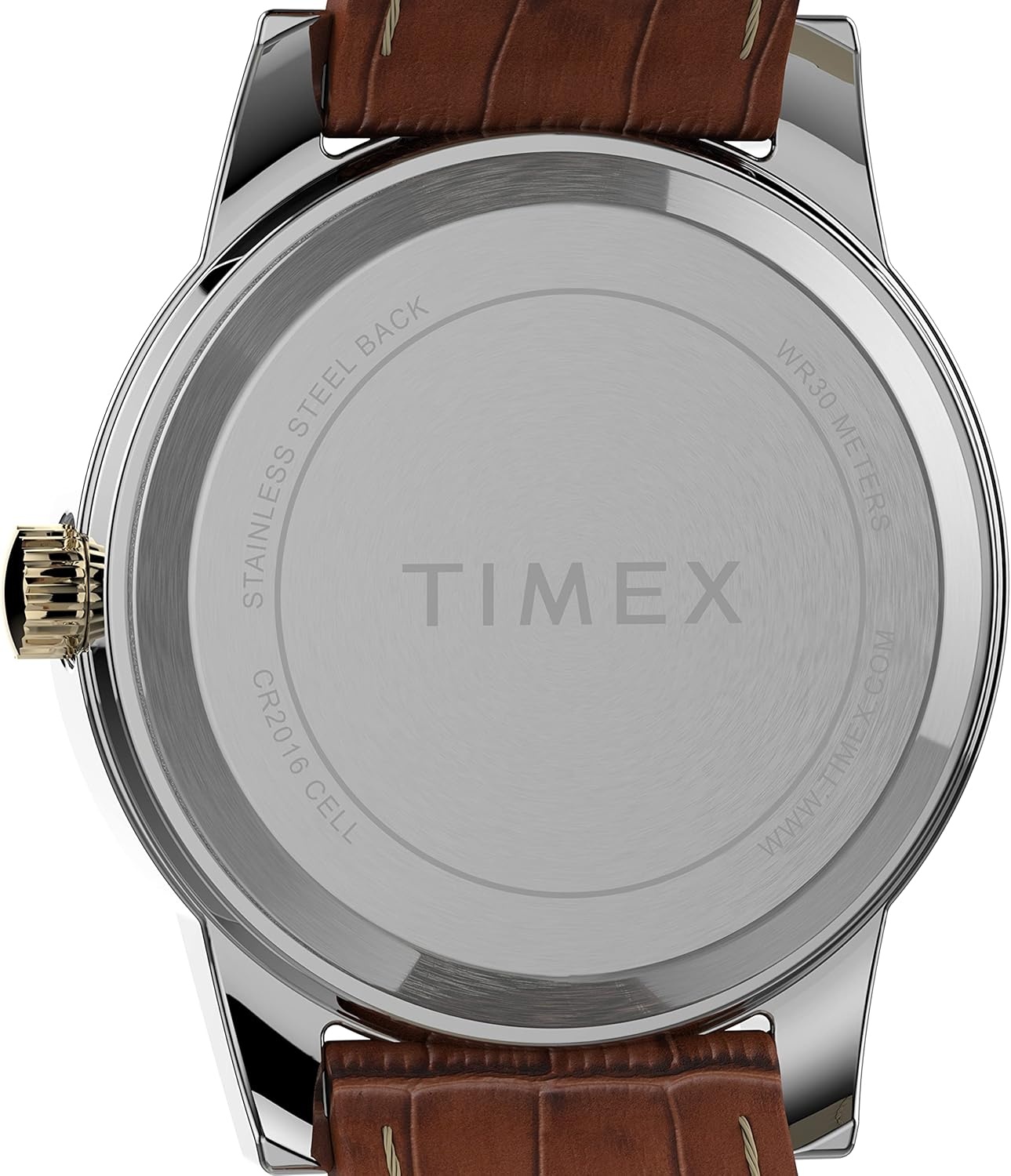 image:imageTimex Womens Essex Ave 25mm WatchBrownTwoToneWhite