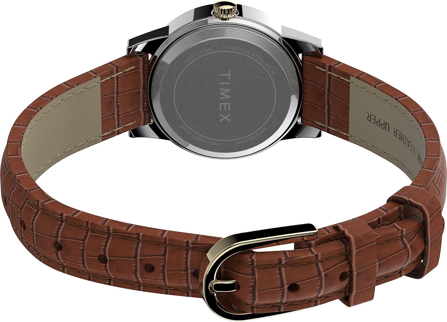 image:imageTimex Womens Essex Ave 25mm WatchBrownTwoToneWhite