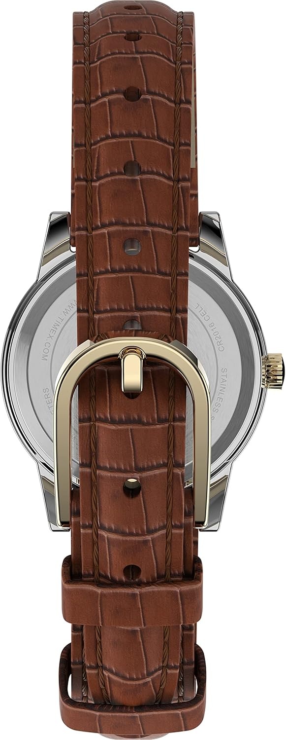 image:imageTimex Womens Essex Ave 25mm WatchBrownTwoToneWhite