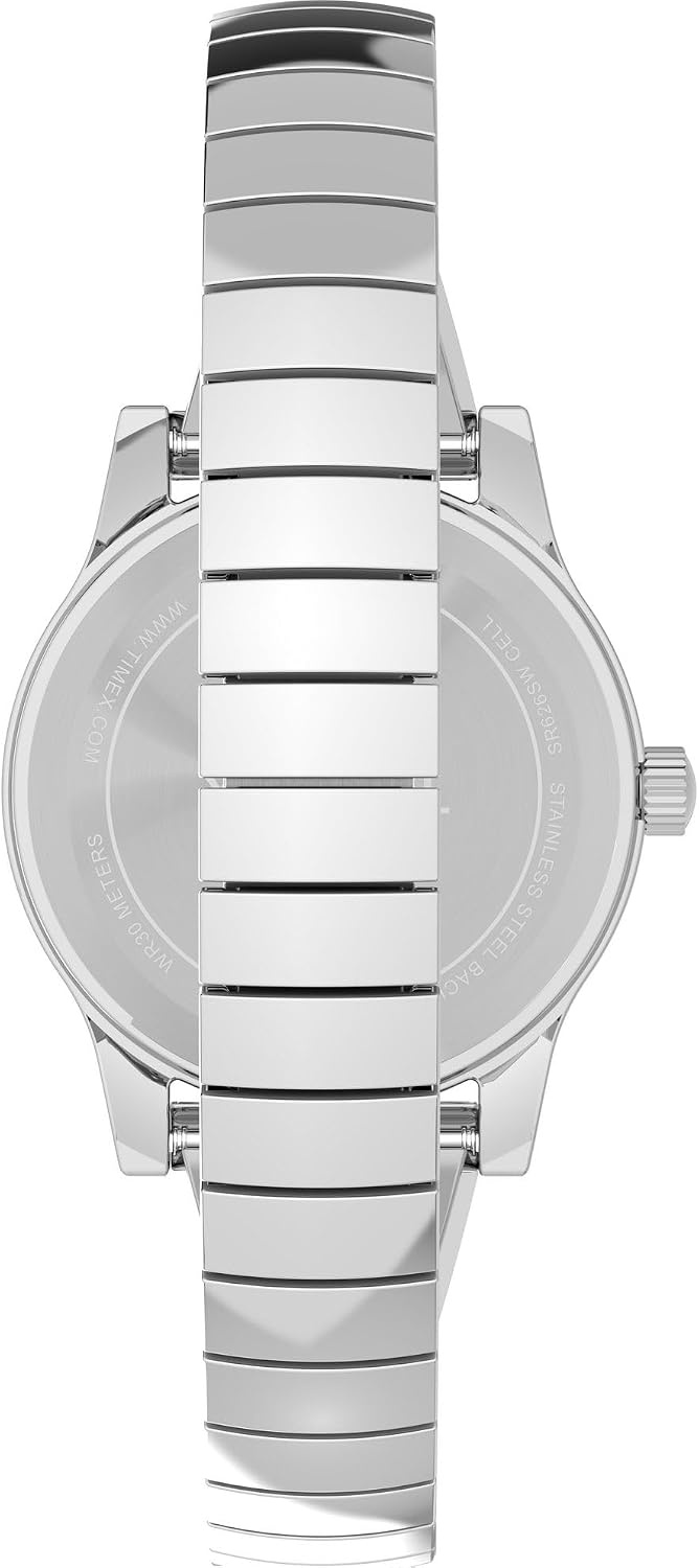 image:imageTimex Womens Fashion Stretch Bangles 25mm WatchSilverToneSilverToneBlue