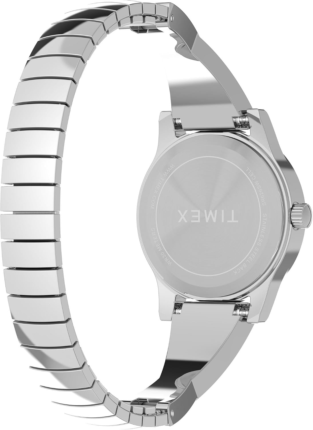 image:imageTimex Womens Fashion Stretch Bangles 25mm WatchSilverToneSilverToneBlue