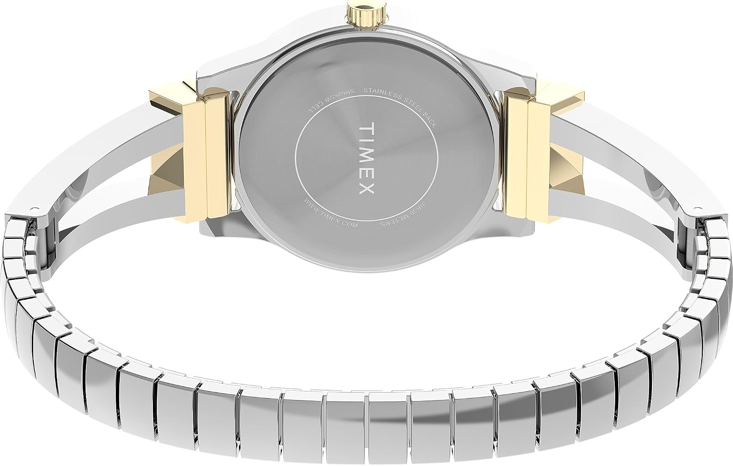 image:imageTimex Womens Fashion Stretch Bangles 25mm WatchTwoToneSilverToneTwoTone