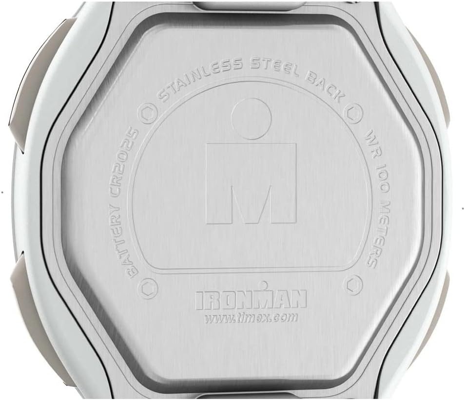 image:imageTimex Womens Ironman Triathlon Transit 33mm Resin Strap WatchWhiteChrometone