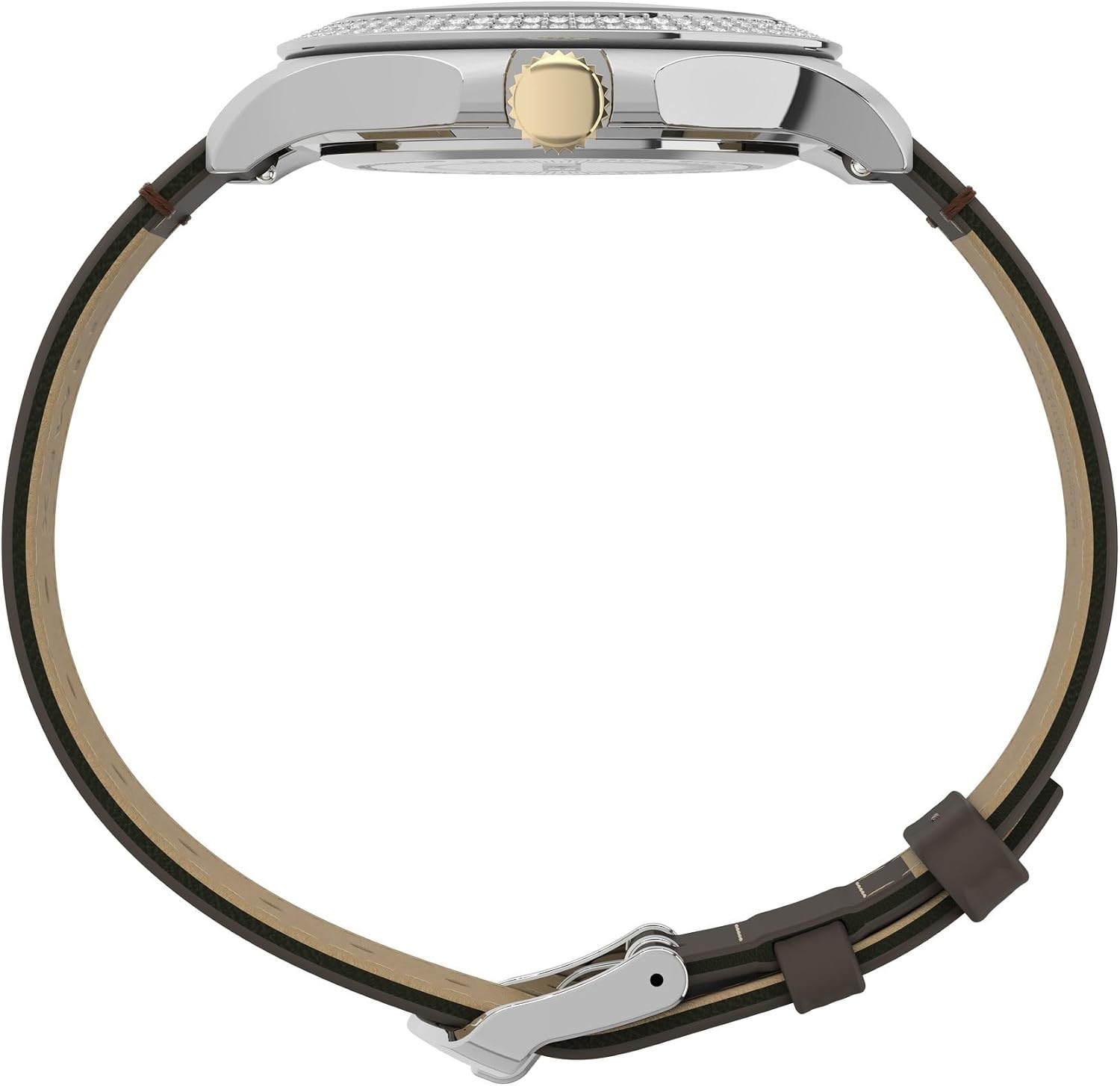 image:imageTimex Womens Kaia 40mm WatchBrownTwoToneSilverTone