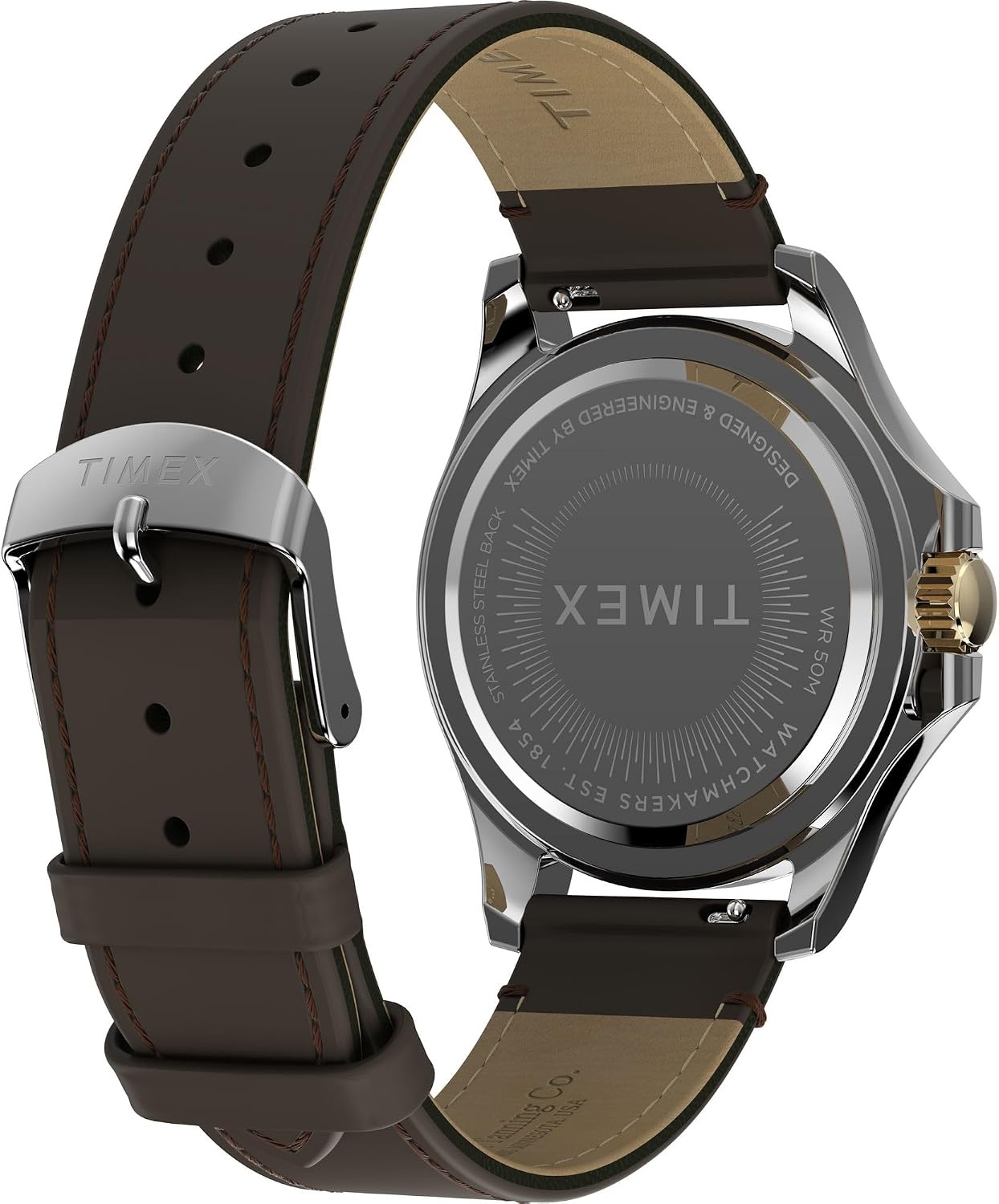 image:imageTimex Womens Kaia 40mm WatchBrownTwoToneSilverTone