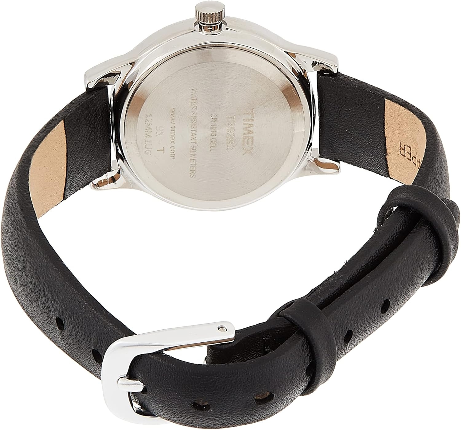 image:imageTimex Womens Premium Dress 32mm WatchBlackBlackSilverTone