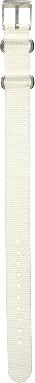 image:imageTimex Womens SingleLayer 16mm SlipThru StrapWhite