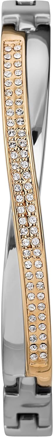 image:imageTimex Womens Swarovski Crystal 23mm Watch amp Bracelet Gift SetSilverToneGoldTone