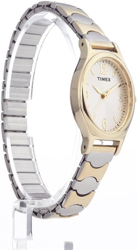 image:imageTimex Womens T26301 Kendall Circle TwoTone Stainless Steel Expansion Band Watch