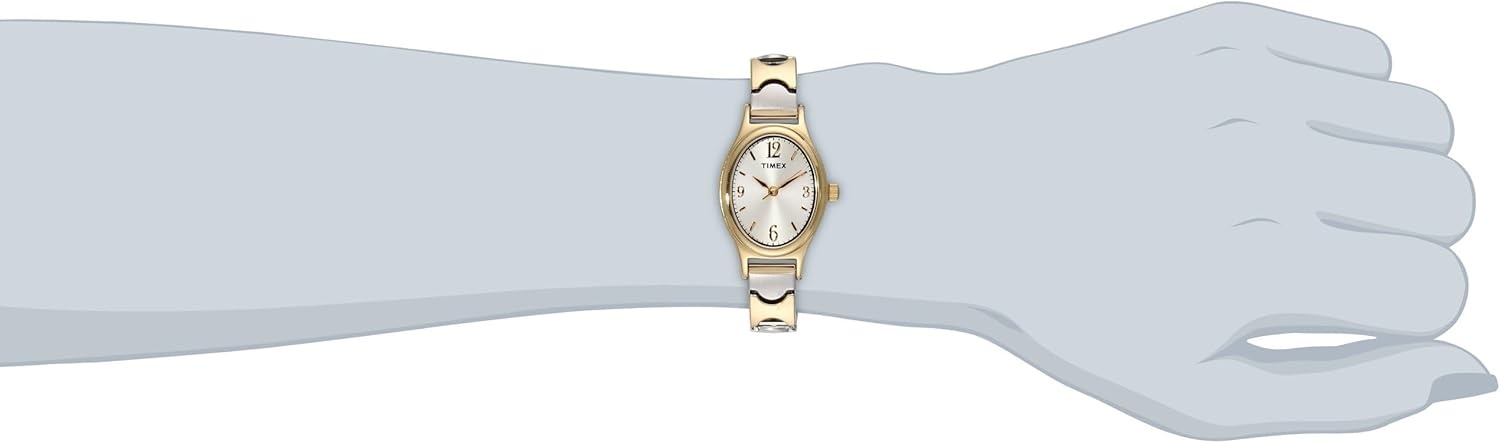 image:imageTimex Womens T26301 Kendall Circle TwoTone Stainless Steel Expansion Band Watch
