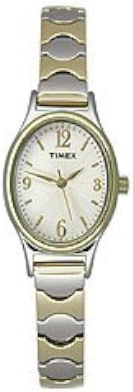 image:imageTimex Womens T26301 Kendall Circle TwoTone Stainless Steel Expansion Band Watch